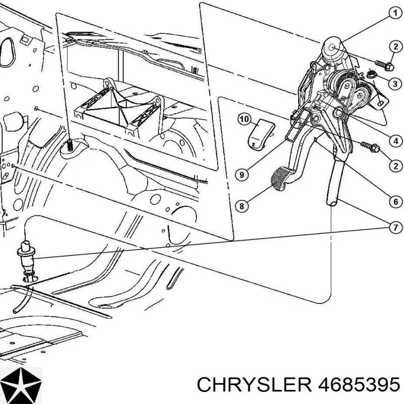 4685395 Chrysler Усилитель тормоза вакуумный