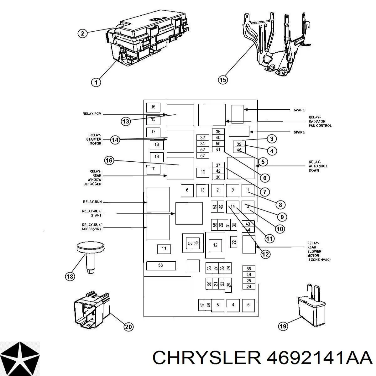 4692141AA Chrysler реле указателей поворотов