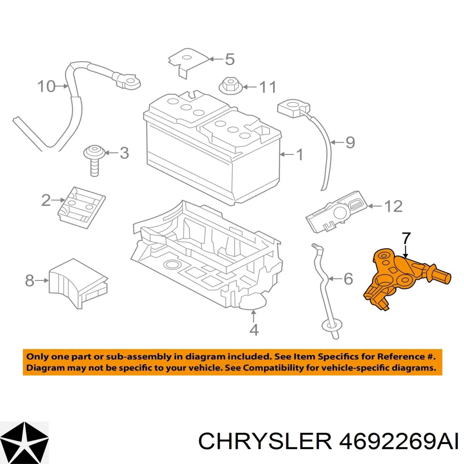 4692269AI Chrysler клемма аккумулятора (акб)