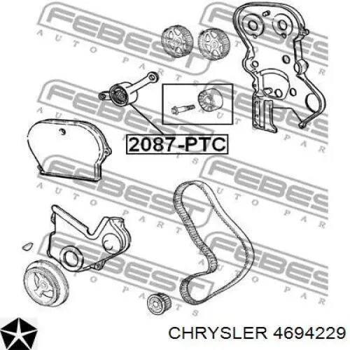 Натяжной ролик ремня ГРМ Chrysler 4694229 цена, от 30.43 USD