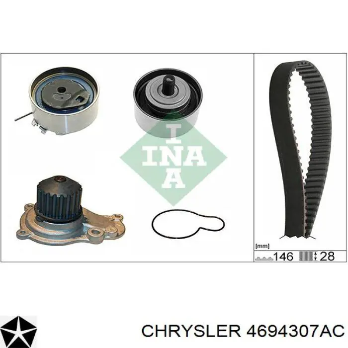 Помпа охлаждения Chrysler 4694307AC цена, от 37.61 USD
