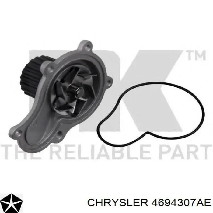 Помпа охлаждения Chrysler 4694307AE цена, от 36.42 USD