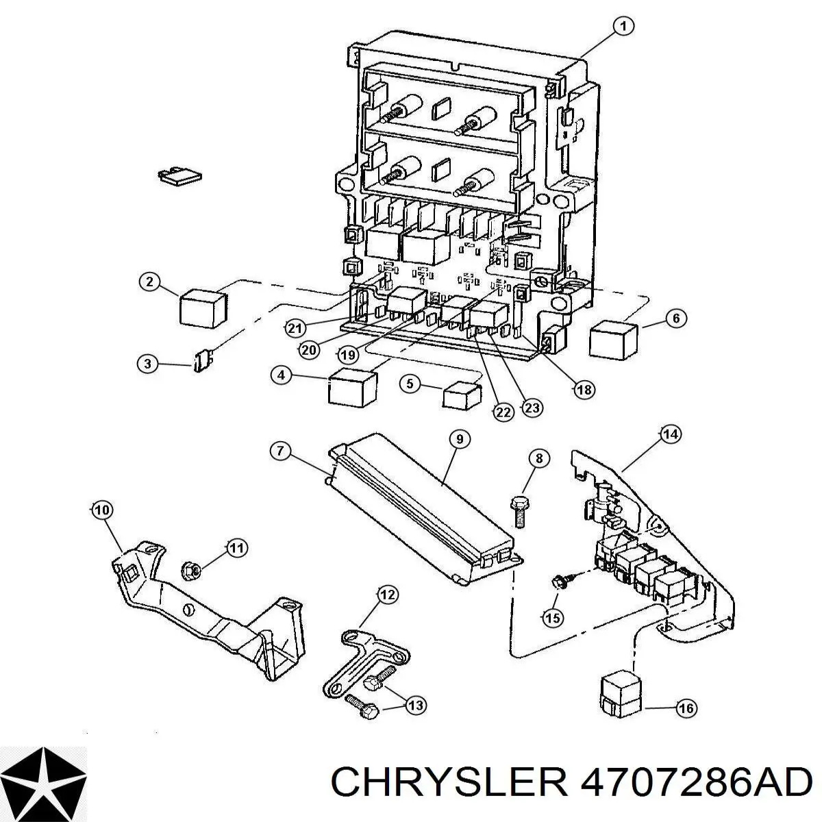 4707286AD Chrysler реле вентилятора