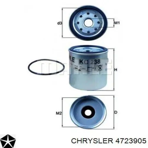 Купить 4723905 Chrysler Фильтр-отстойник топлива грубой очистки