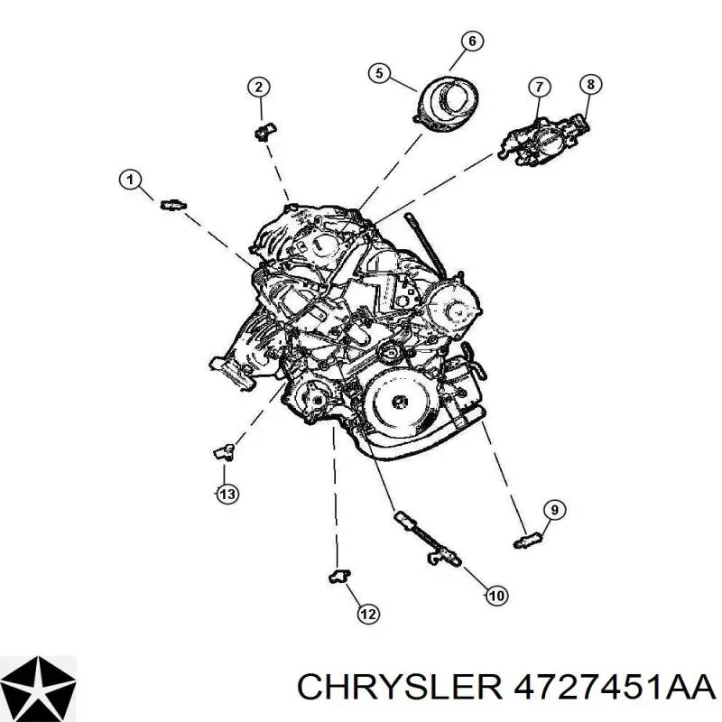 4727451AA Chrysler датчик коленвала