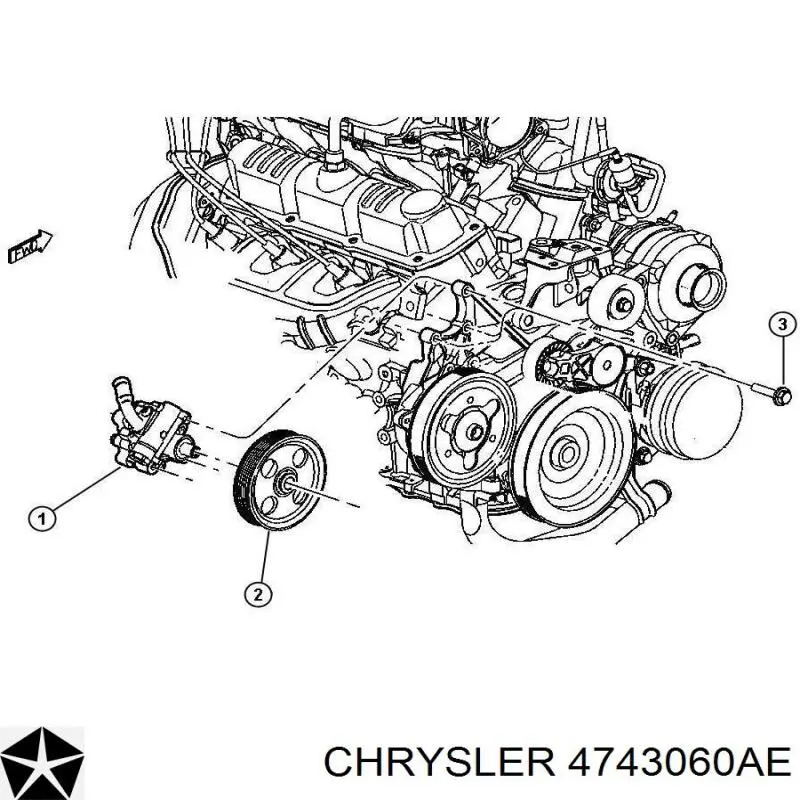 Насос ГУР 4743060AE Chrysler