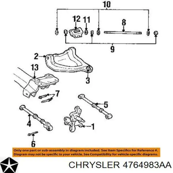 Пыльник амортизатора заднего 4764983AA Chrysler