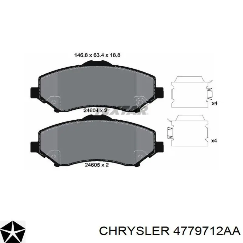 Передний тормозной диск Chrysler 4779712AA