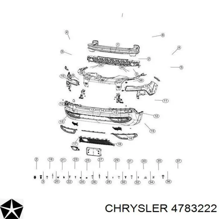 Буфер капота резиновый Chrysler 4783222 цена, от 7.13 USD