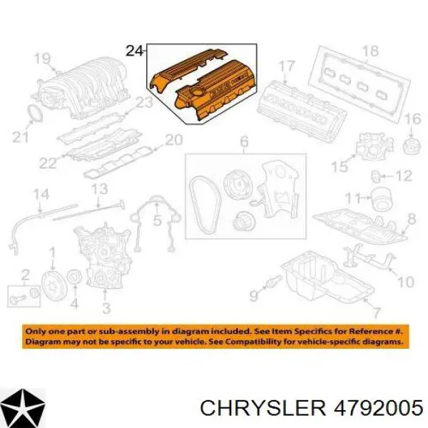 4792005 Chrysler прокладка передней крышки двигателя