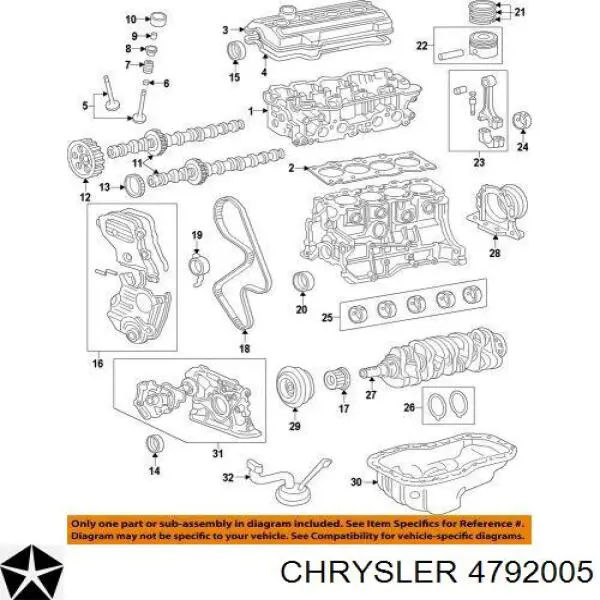 Купить 4792005 Chrysler Прокладка передней крышки двигателя