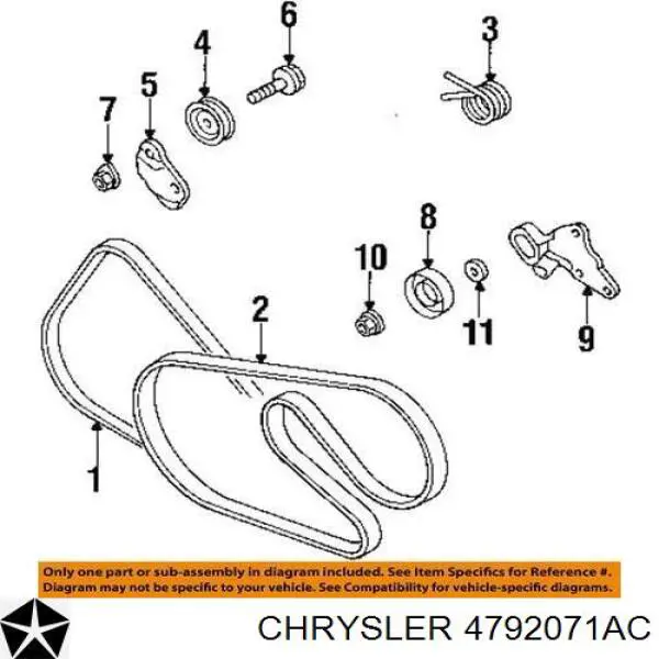 Ремень генератора 4792071AC Chrysler