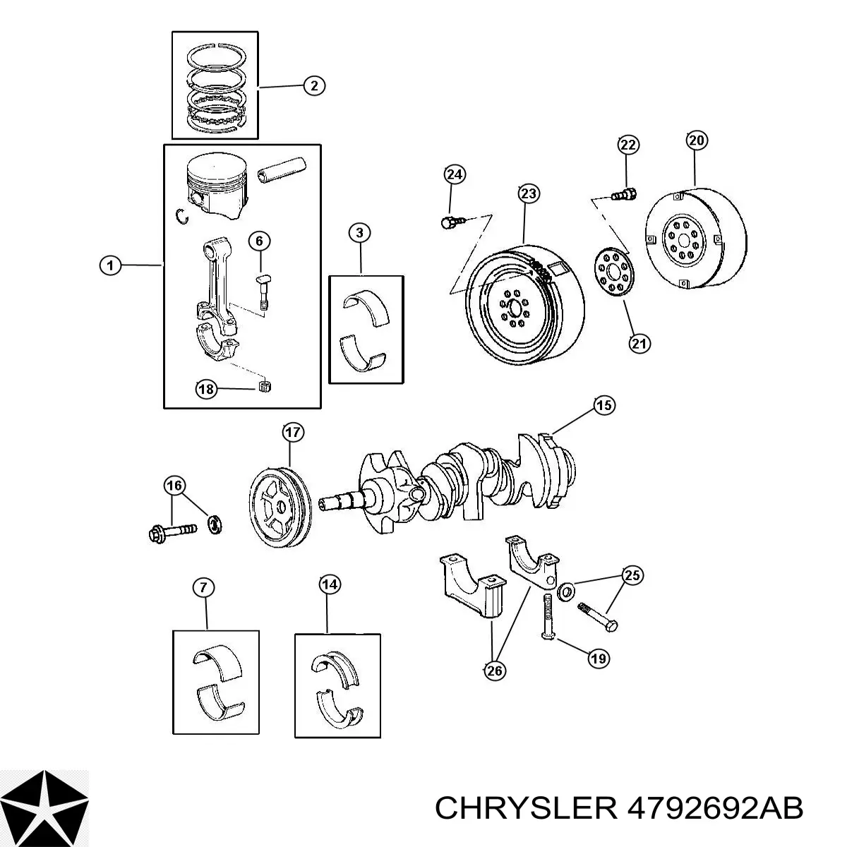 Купить 4792177AB Chrysler Коленвал