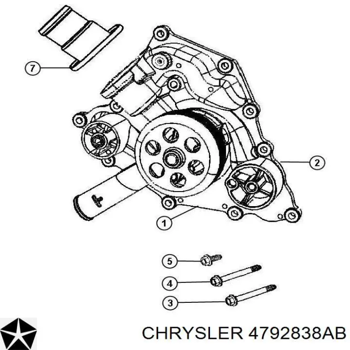 Купить 4792838AB Chrysler Насос охлаждения
