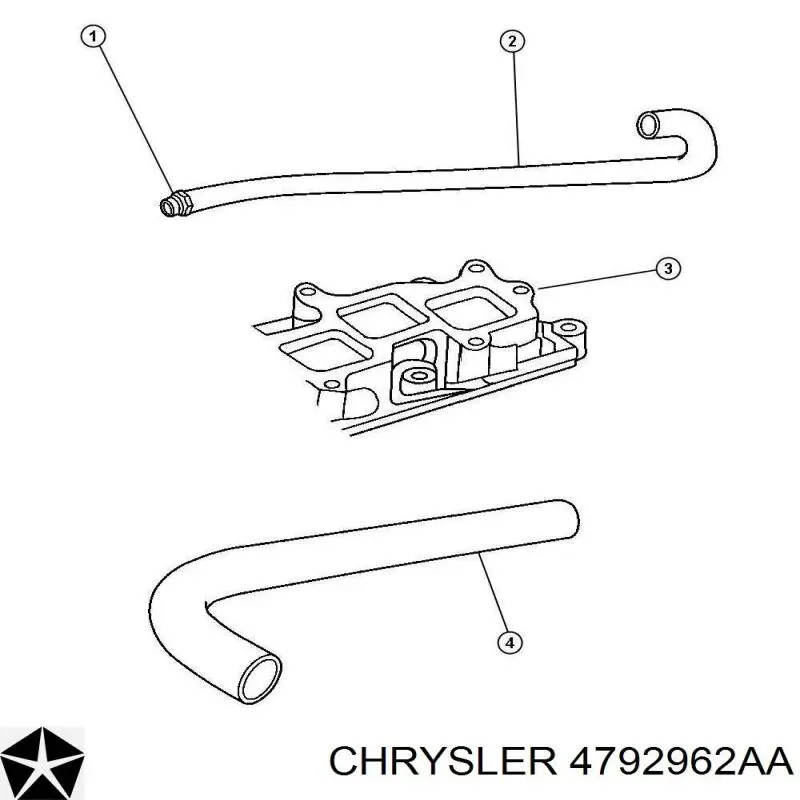 04792962AA Chrysler клапан pcv вентиляции картерных газов