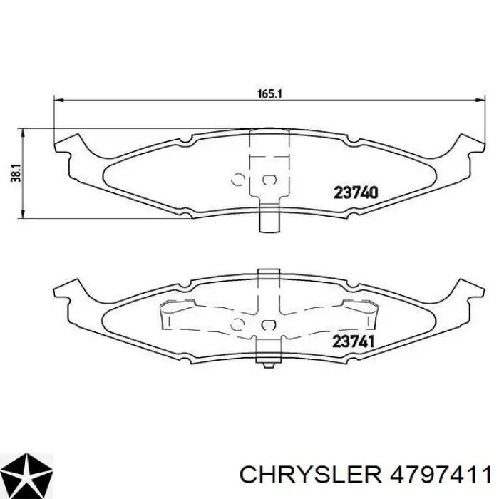 4797411 Chrysler Колодки передние