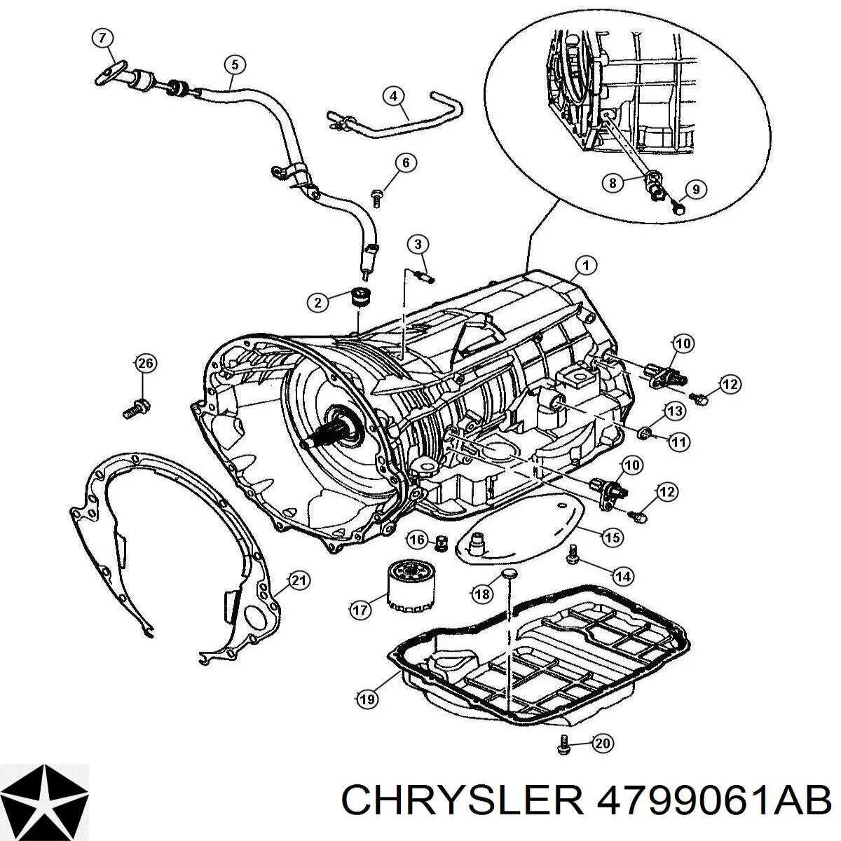 4799061AB Chrysler датчик скорости