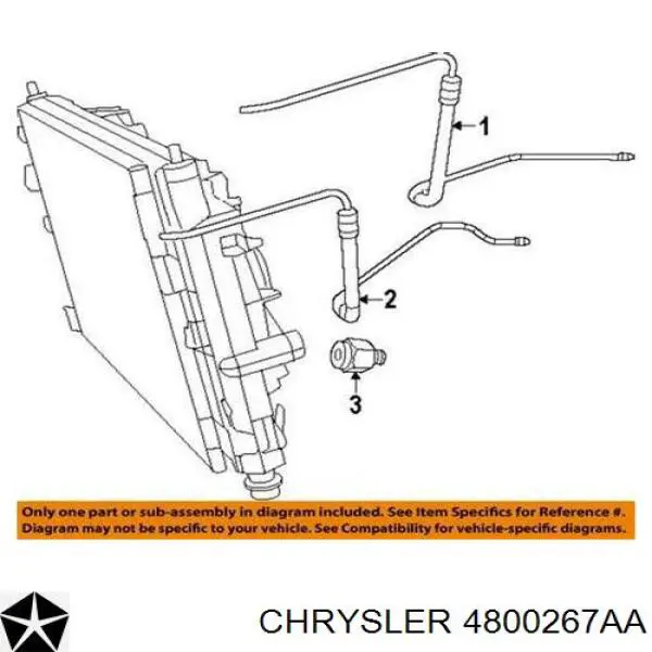 4800267AA Chrysler радиатор кондиционера