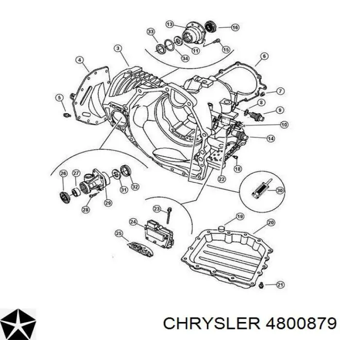 Датчик скорости 4800879 Chrysler