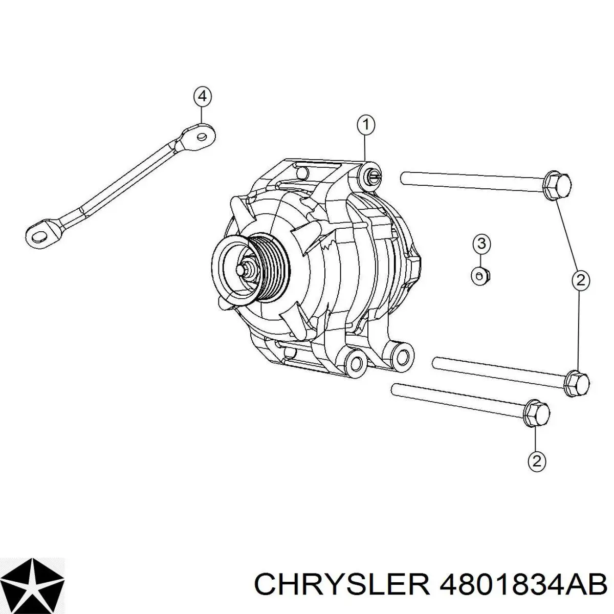 4801834AB Chrysler генератор