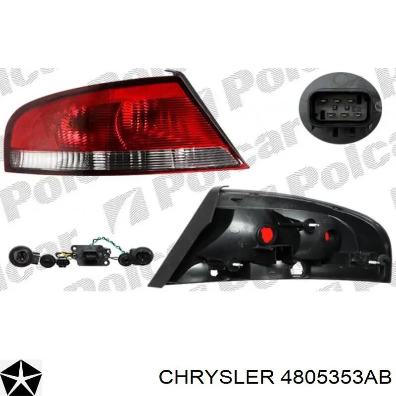 4805353AB Chrysler фонарь задний левый