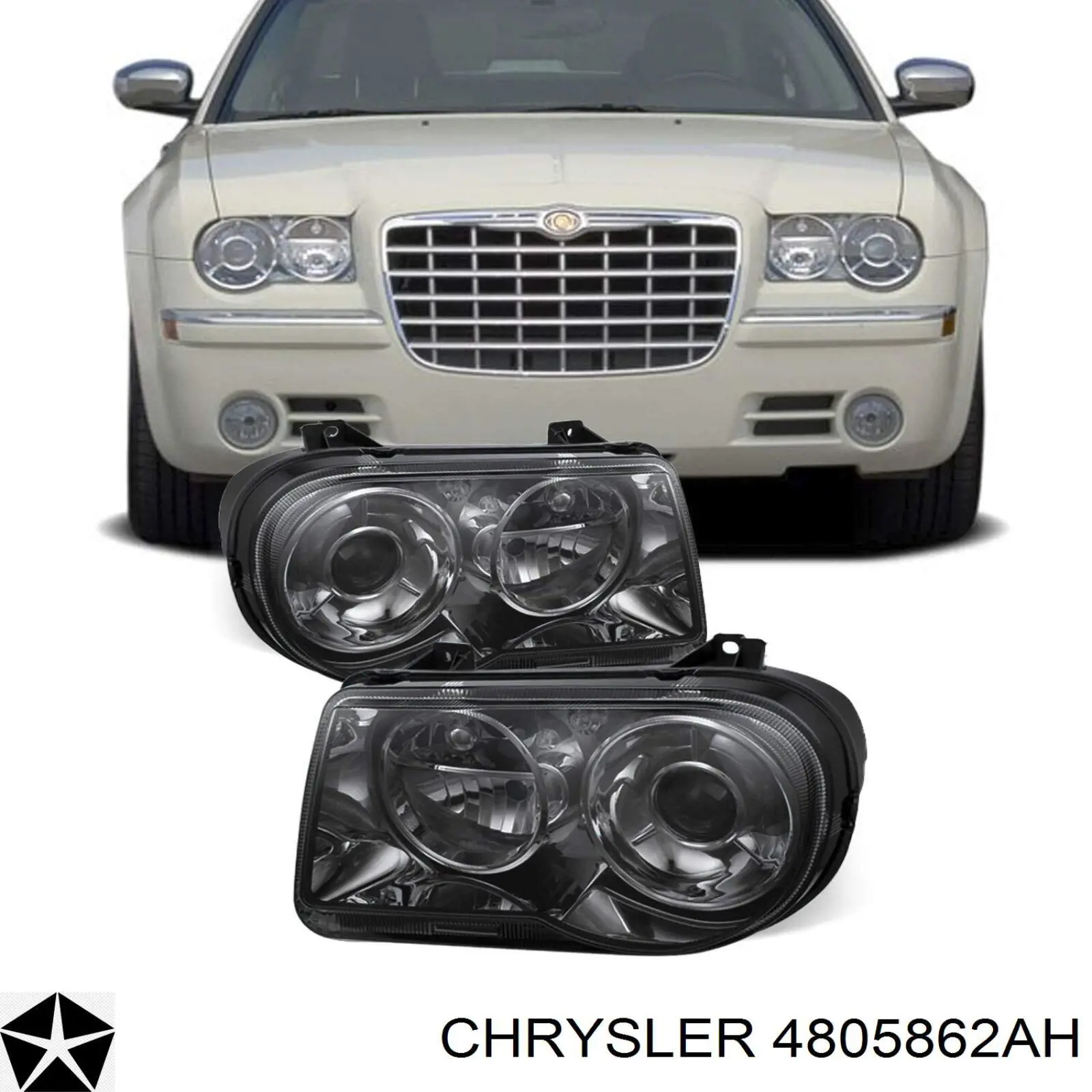 4805862AC Chrysler фара правая