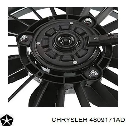 Электровентилятор охлаждения в сборе (мотор+крыльчатка) левый Chrysler 4809171AD цена, от 33.68 USD