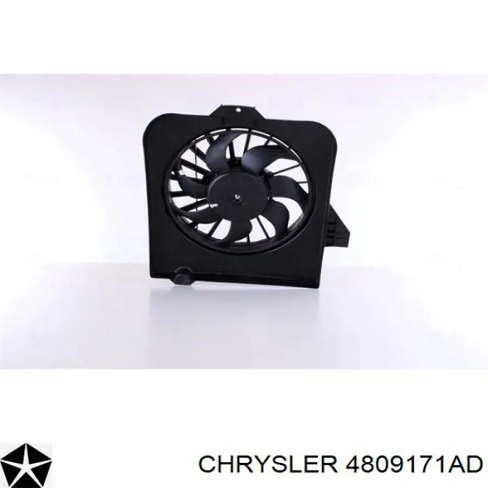 Купить 4809171AD Chrysler Электровентилятор охлаждения в сборе (мотор+крыльчатка) левый