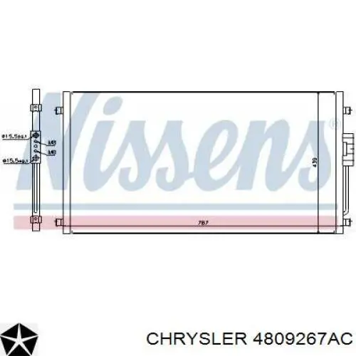 Радиатор кондиционера 4809267AC Chrysler