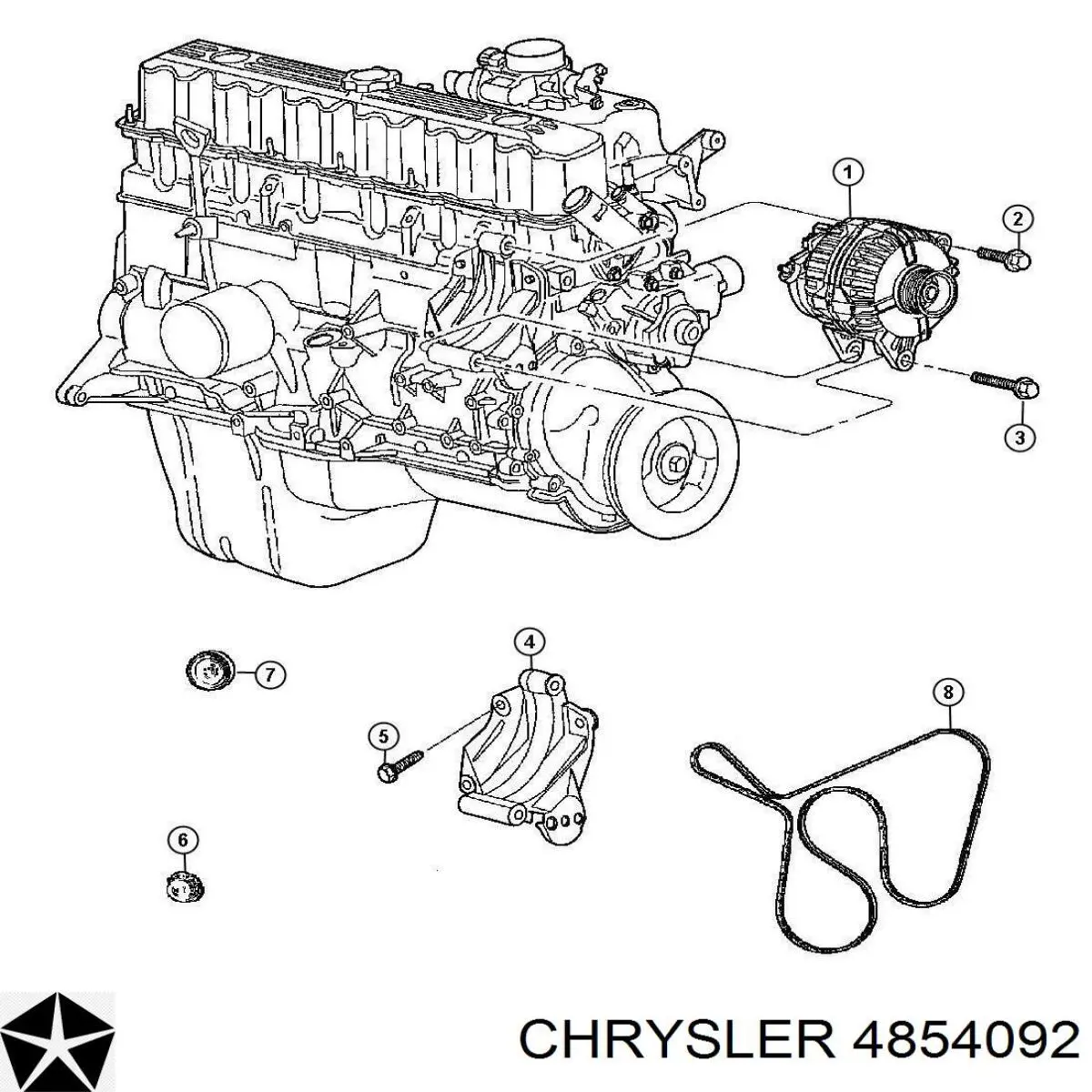 Паразитный ролик 4854092 Chrysler