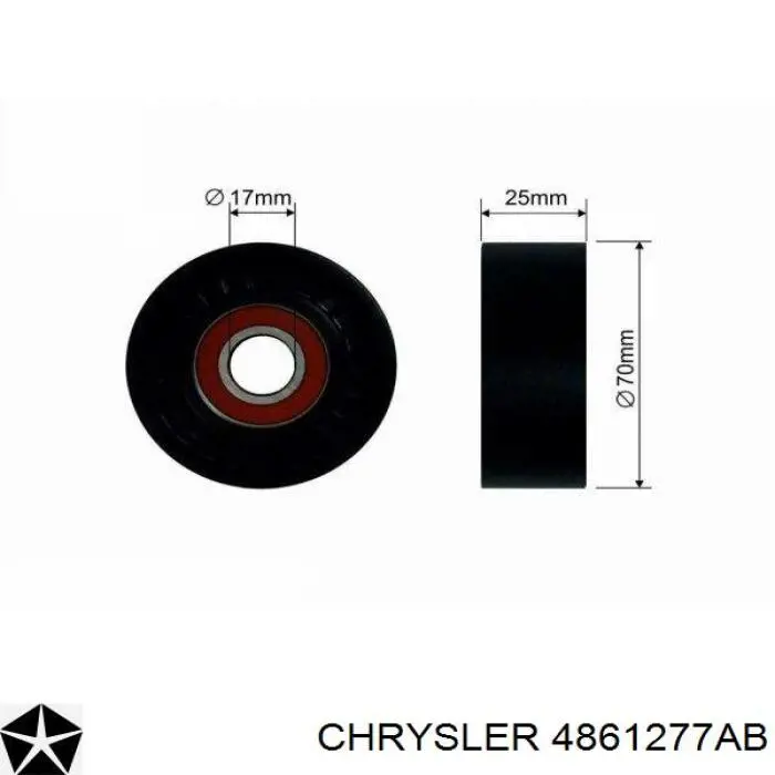 Натяжная планка поликлинового ремня Chrysler 4861277AB