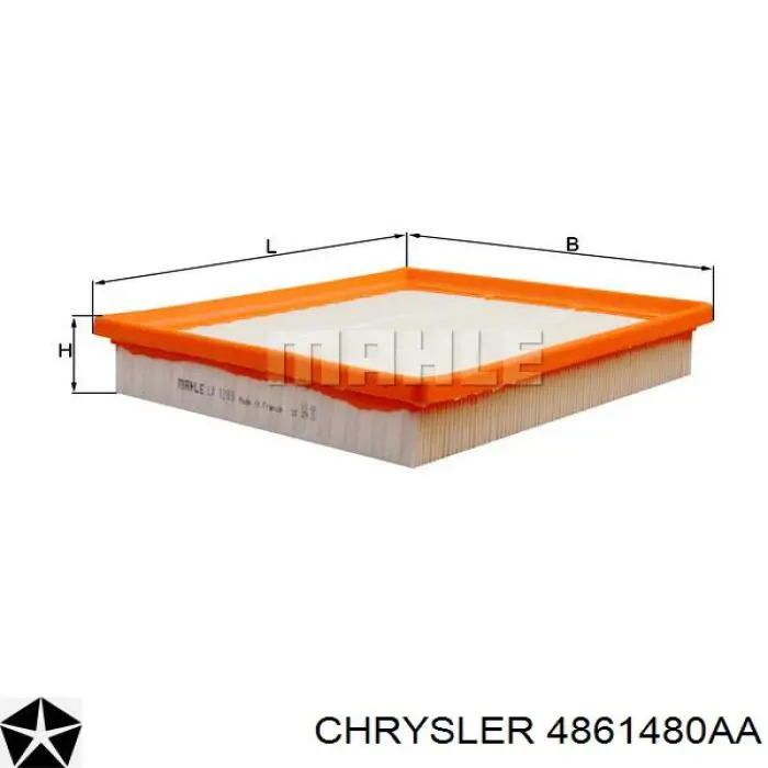 Купить 4861480AA Chrysler Автомобильный фильтр воздуха
