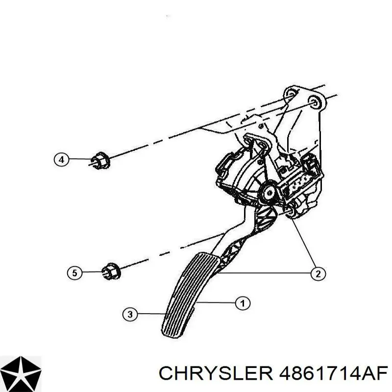 Педаль газа (акселератора) Chrysler 4861714AF цена, от 12.80 USD