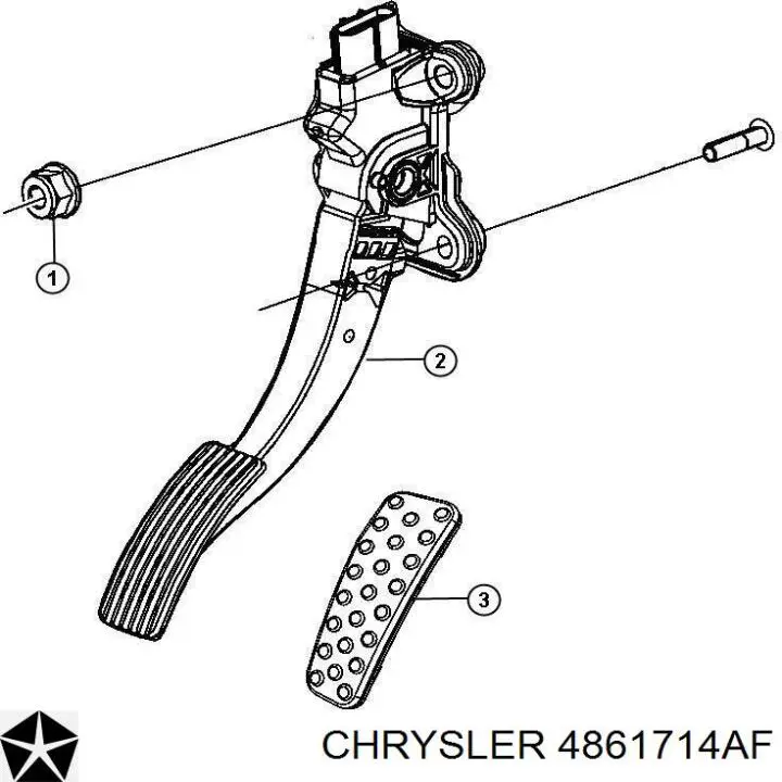 Купить 4861714AF Chrysler Педаль газа