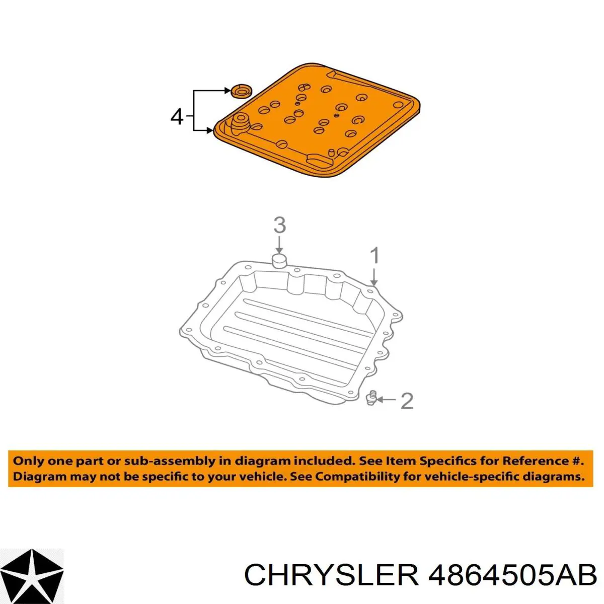 Купить 4864505AB Chrysler Фильтр автоматической коробки передач