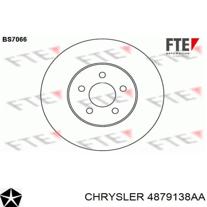 Передние тормозные диски 4879138AA Chrysler