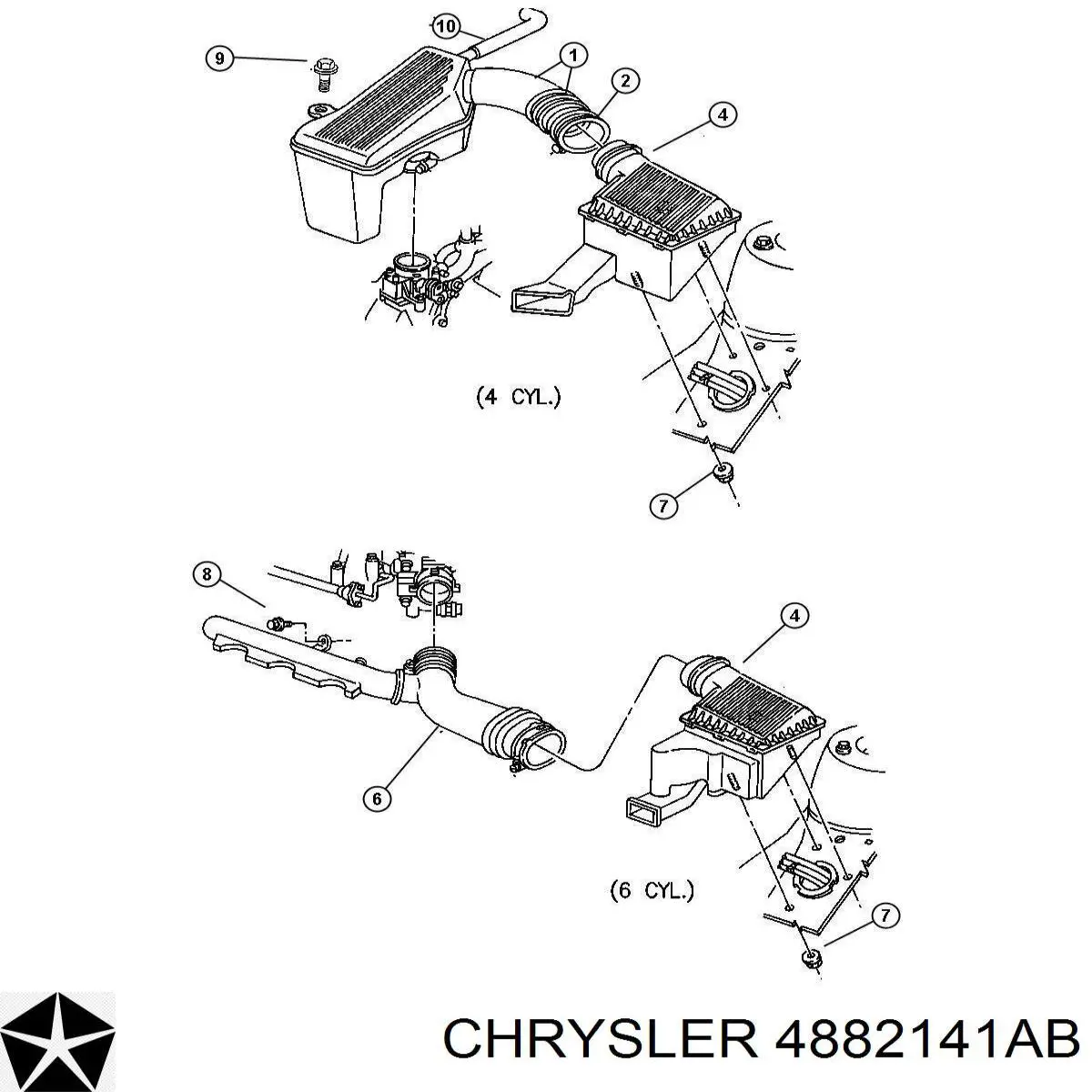 4882141AB Chrysler воздушный фильтр