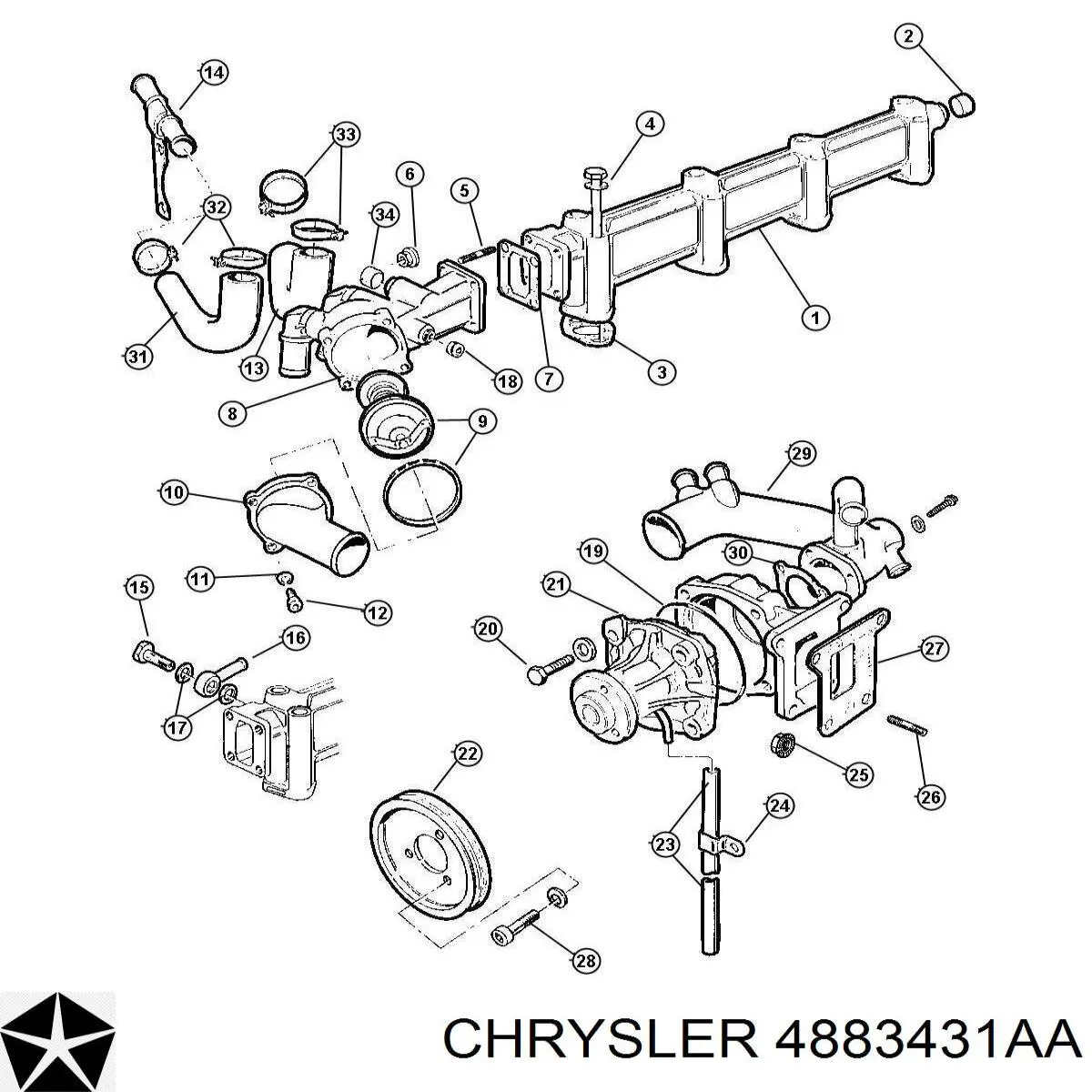  Chrysler 4883431AA цена, от 22.22 USD