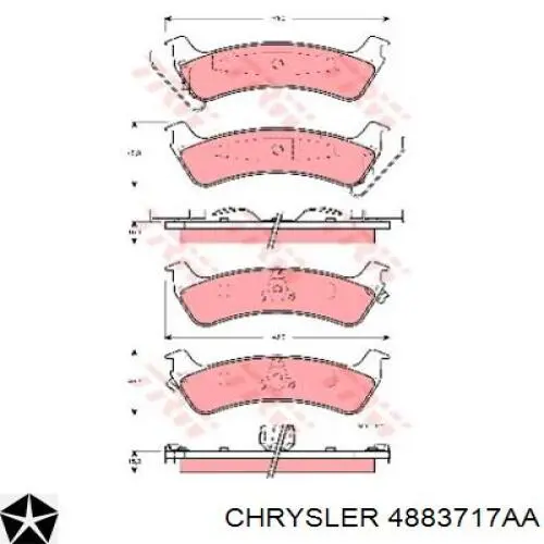 Колодки дисковые  Chrysler 4883717AA цена, от 28.24 USD