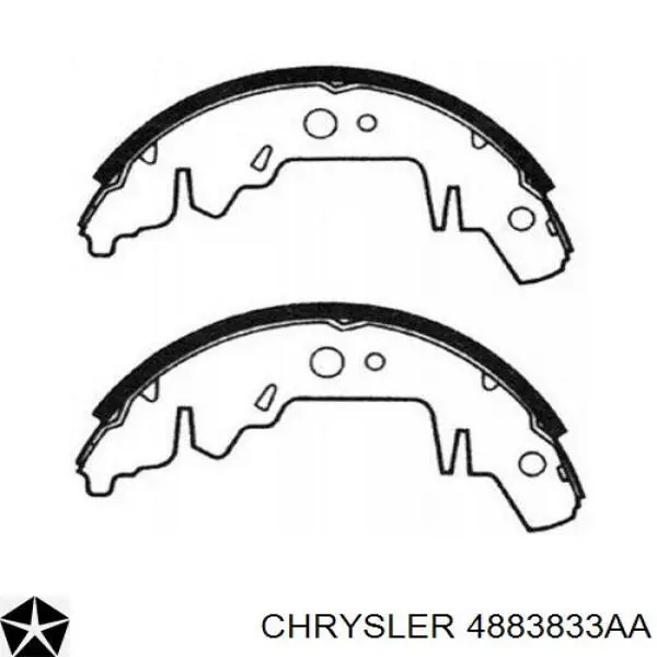 4883833AA Chrysler колодки тормозные задние барабанные