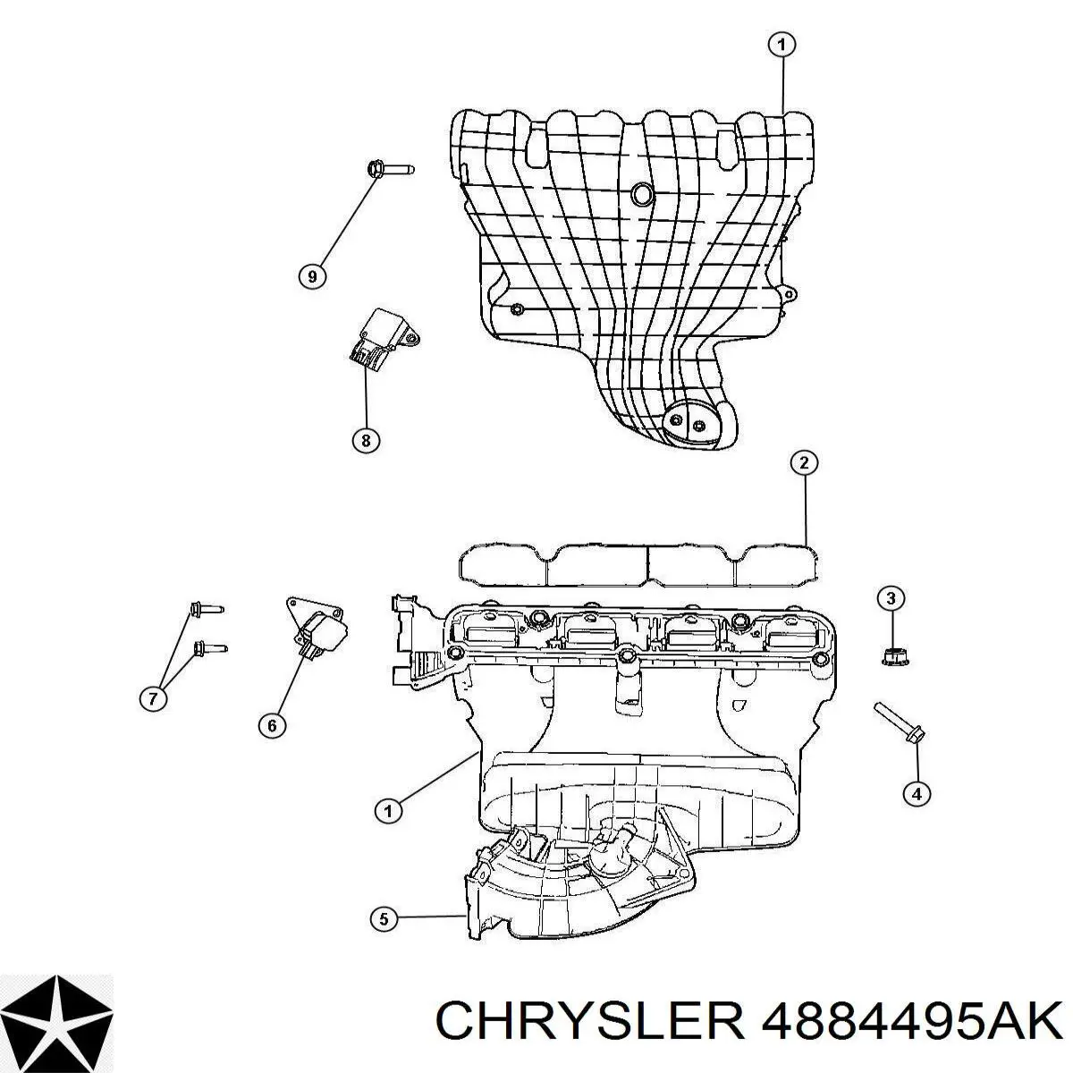 4884495AK Chrysler коллектор впускной