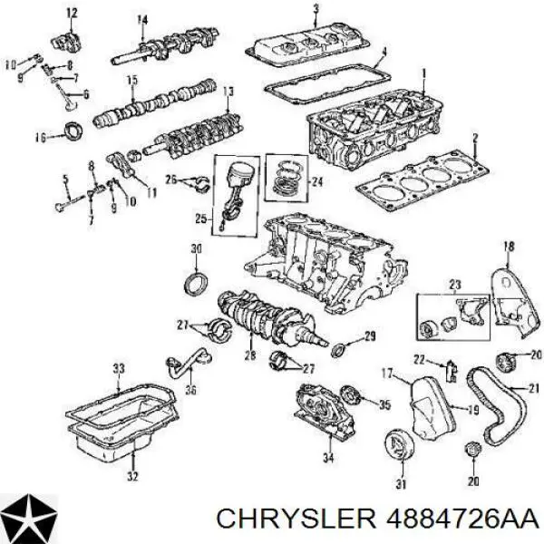 Сухарь клапана Chrysler 4884726AA цена, от 2.61 USD