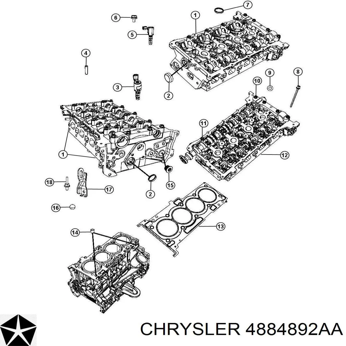  Chrysler 4884892AA цена, от 3.06 USD