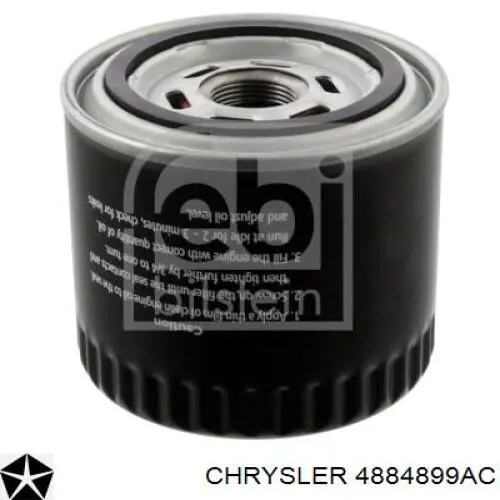 4884899AC Chrysler filtro de óleo