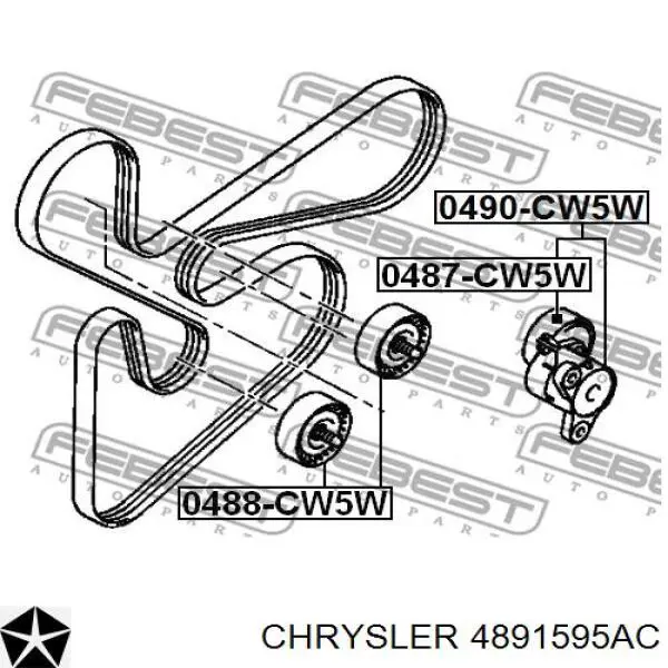 Натяжитель приводного ремня 4891595AC Chrysler