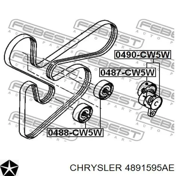 4891595AE Chrysler натяжитель приводного ремня