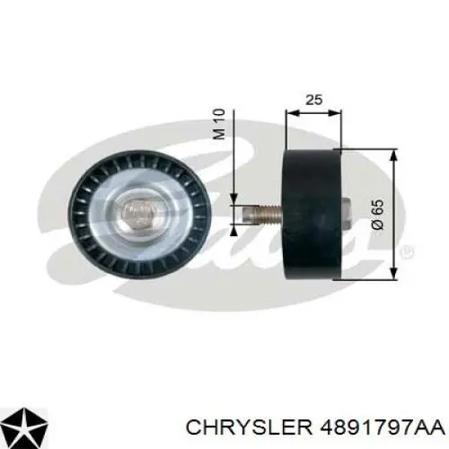 4891797AA Chrysler паразитный ролик