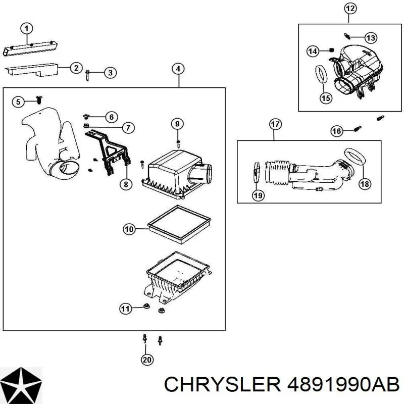  Chrysler 4891990AB цена, от 12.67 USD
