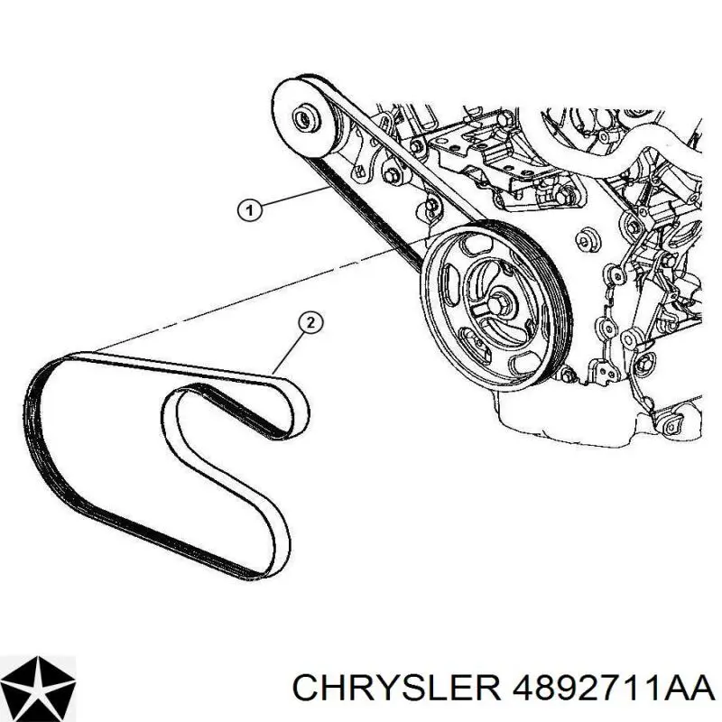 4892711AA Chrysler ремень генератора