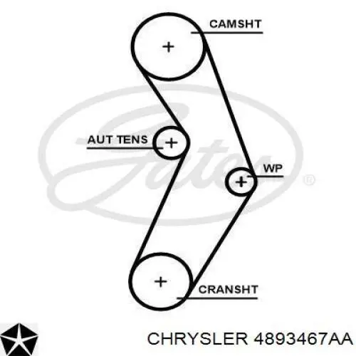 Зубчатый ремень Chrysler 4893467AA цена, от 63.50 USD